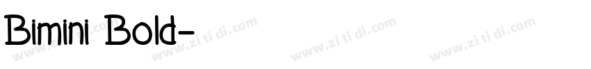 Bimini Bold字体转换